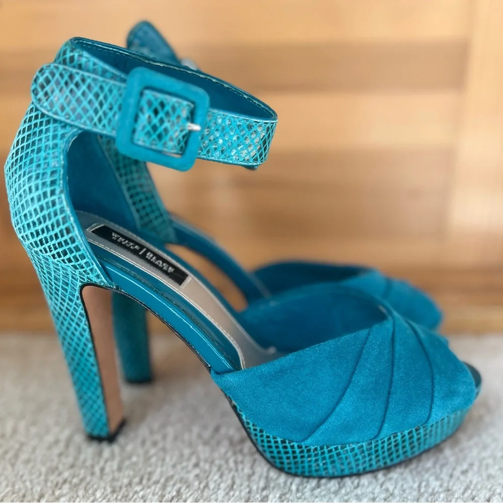 White House Black Market Teal Heels
